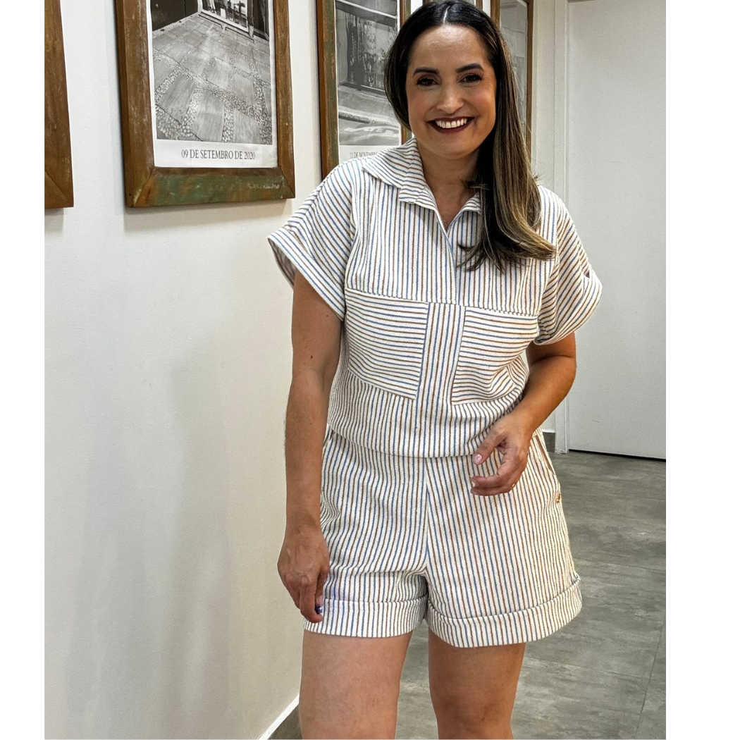 SHORTS ROMANOS LISTRADO - Imagem 2
