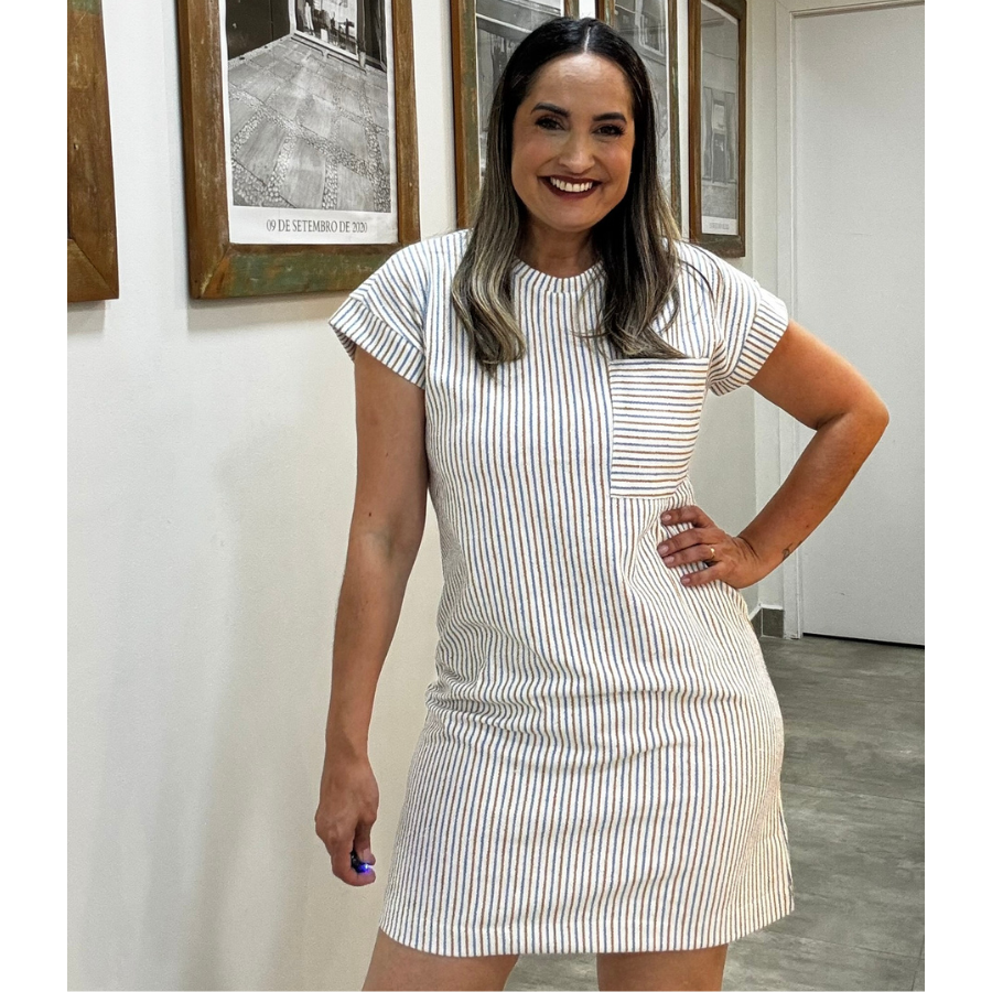 VESTIDO ROMANOS LISTRADO