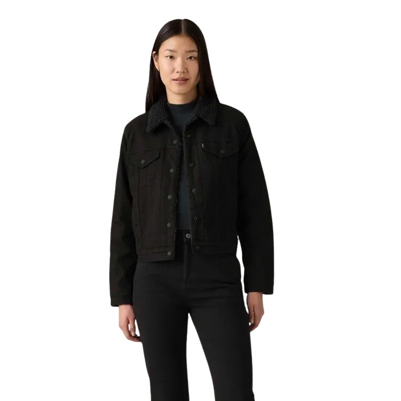 JAQUETA FEM SHERPA JEANS