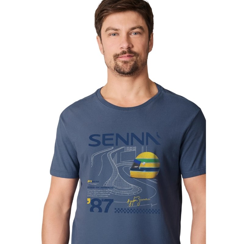 CAMISETA ESTAMPADA SENNA KING OF MONACO