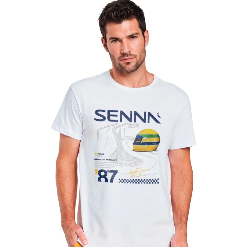 CAMISETA ESTAMPADA SENNA KING OF MONACO