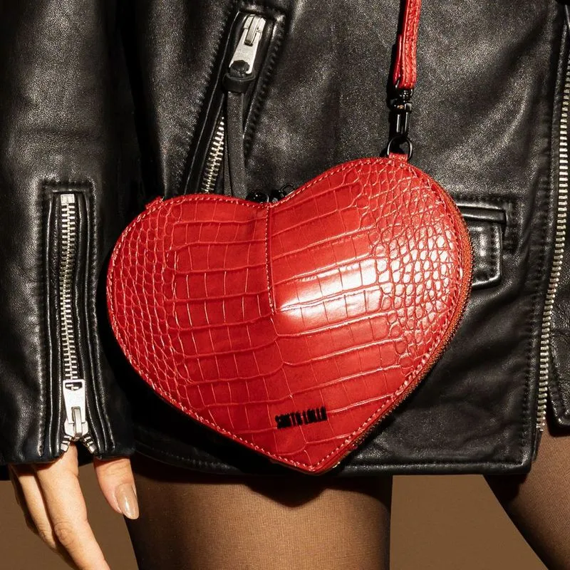 BOLSA CROCO CORAÇÃO