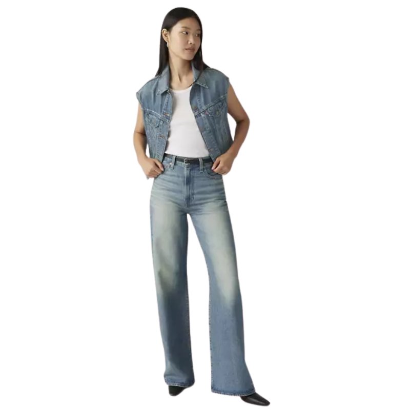 CALÇA RIBCAGE FEM WIDE LEG